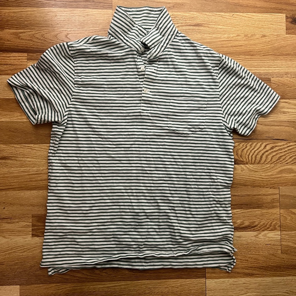 J Crew Slub cotton collared short sleeve shirt